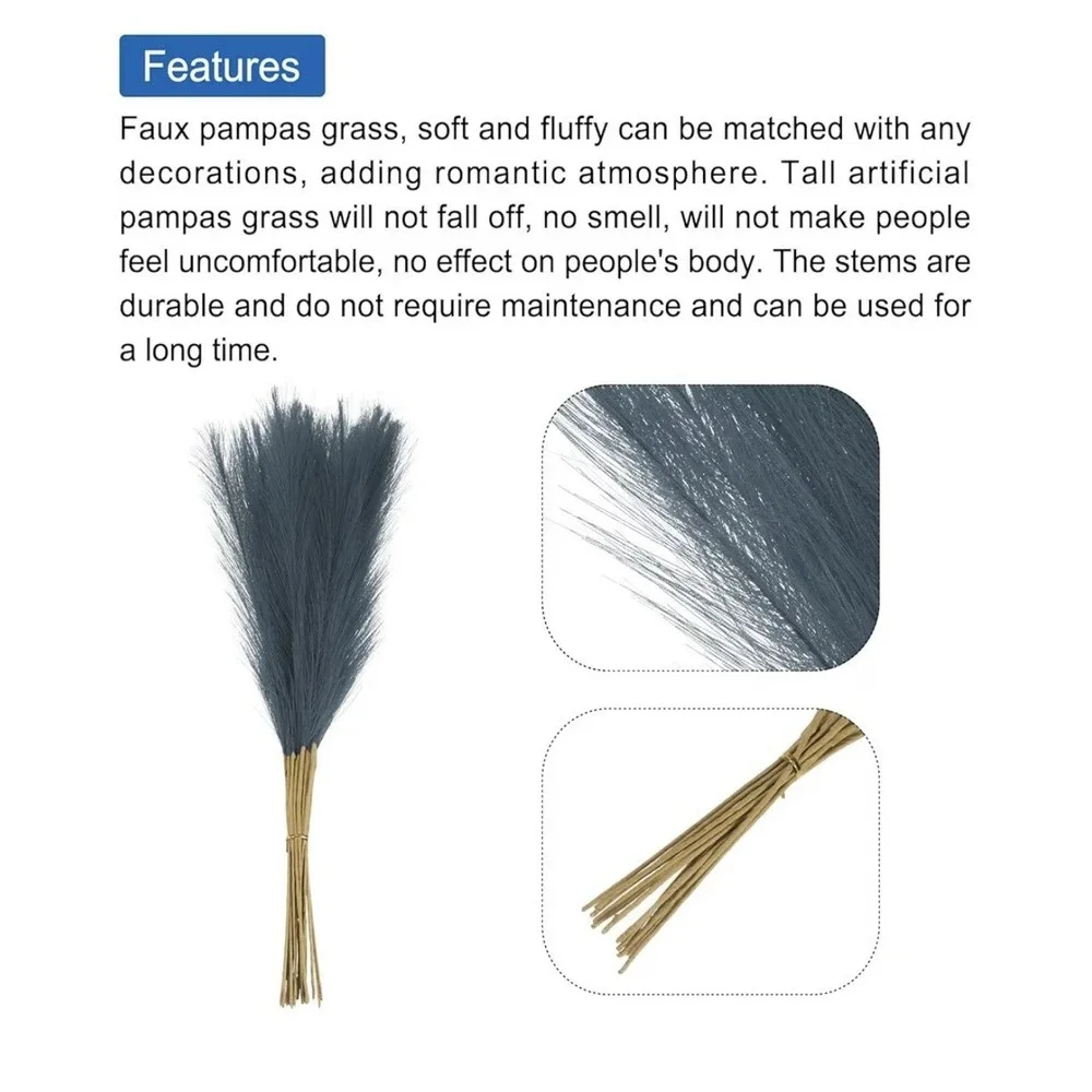 20 Piece Artificial Pampas Grass Wedding Decoration Home Decor 21